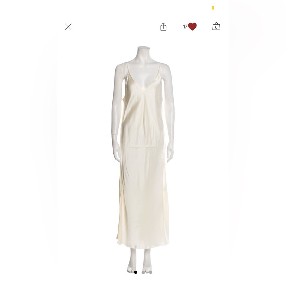 Helmut Lang Raw detail slip dress size 12, RRP $550, bridal gown wedding, cream
